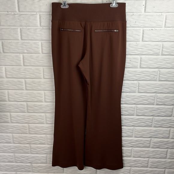 ATHLETA VENICE FLARE PULL ON PANTS SLIT AT HEM Mahogany Brown Sz MED - Picture 7 of 15